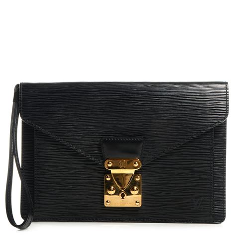 louis vuitton epi pochette black